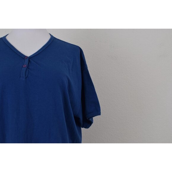 Vintage 80s T-shirt Blue Pullover Dress‎ ONE SIZE - Picture 7 of 9